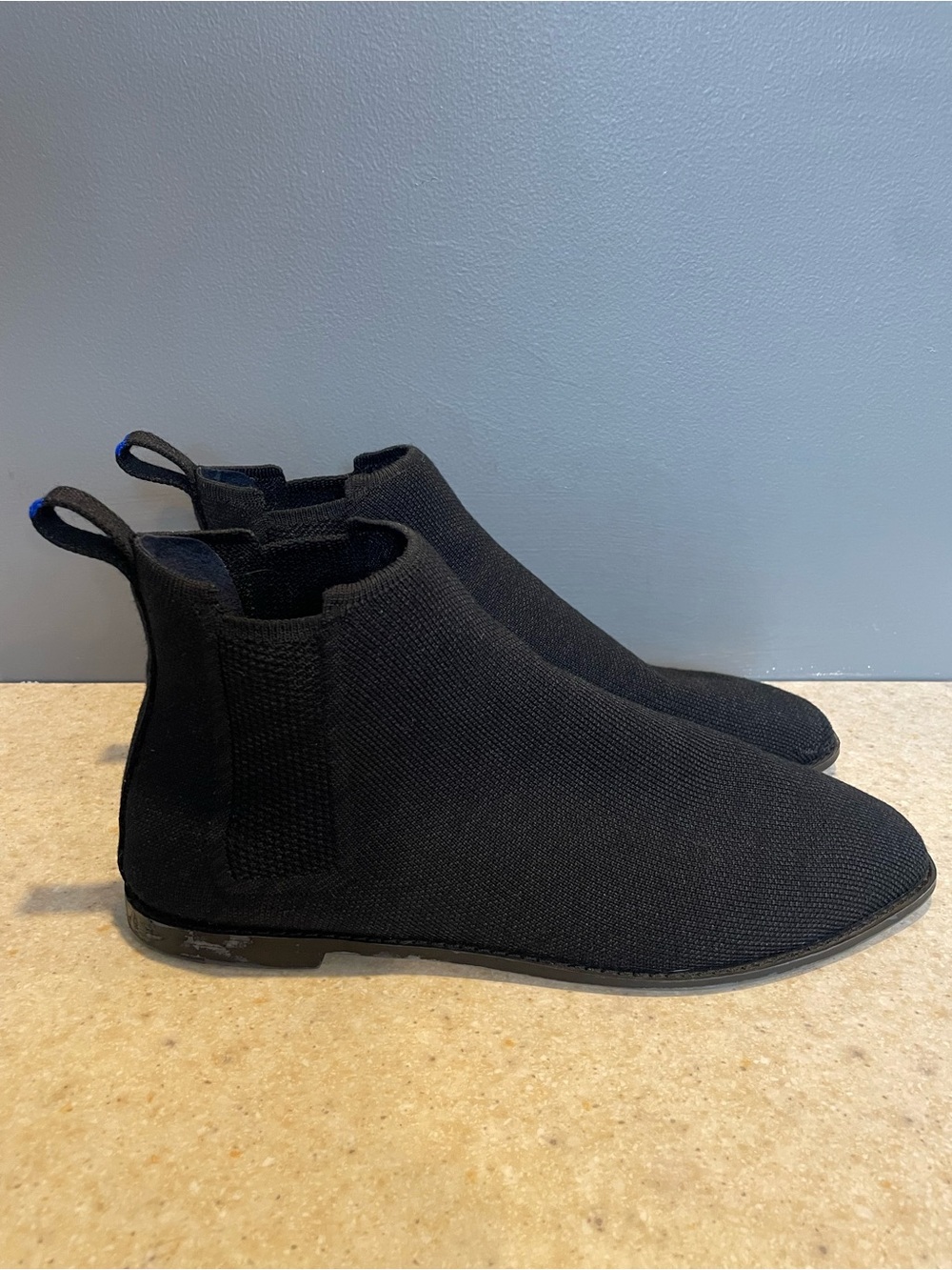 ROTHY’S Merino Wool Knit The Ankle Chelsea Boots Booties Onyx Quiet Luxury 10.5